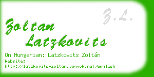 zoltan latzkovits business card
